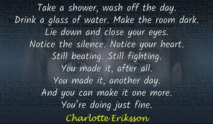 Charlotte Ericsson quotes on fighting depression