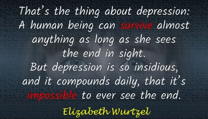 Elizabeth wurtzel Quote about Depression and sadness