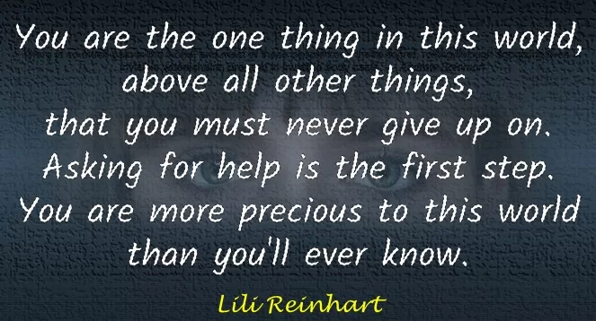 Lili Reinhart Inspirational Mental health Quotes
